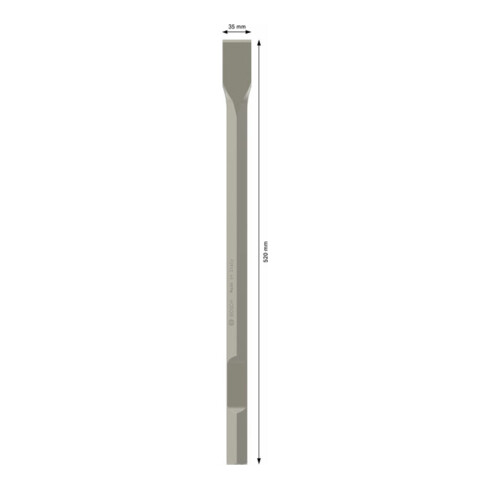 Bosch Scalpello piatto 28 mm gambo esagonale 520 x 36 mm
