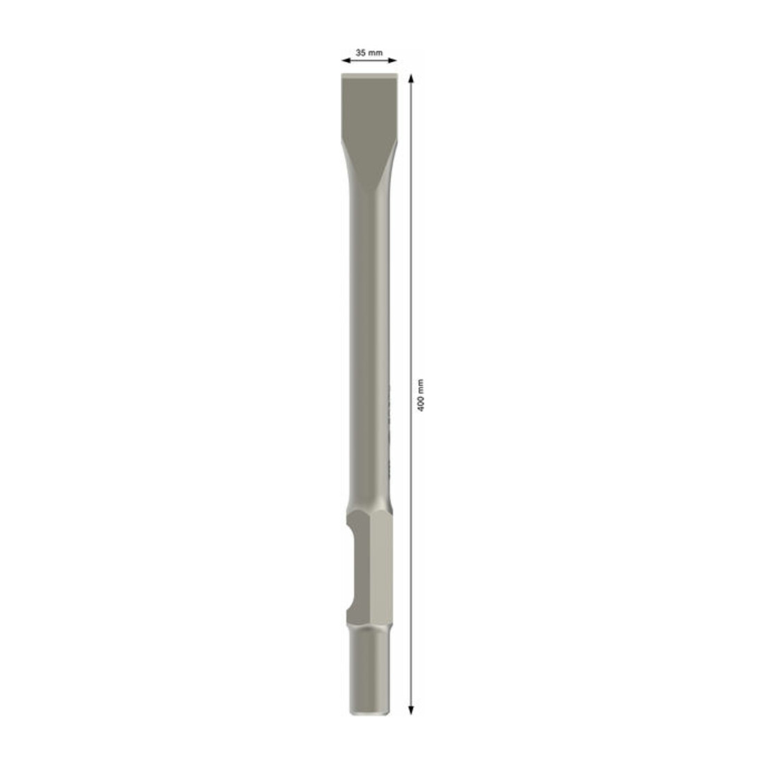 Bosch Scalpello piatto 30mm con attacco esagonale 400x35mm