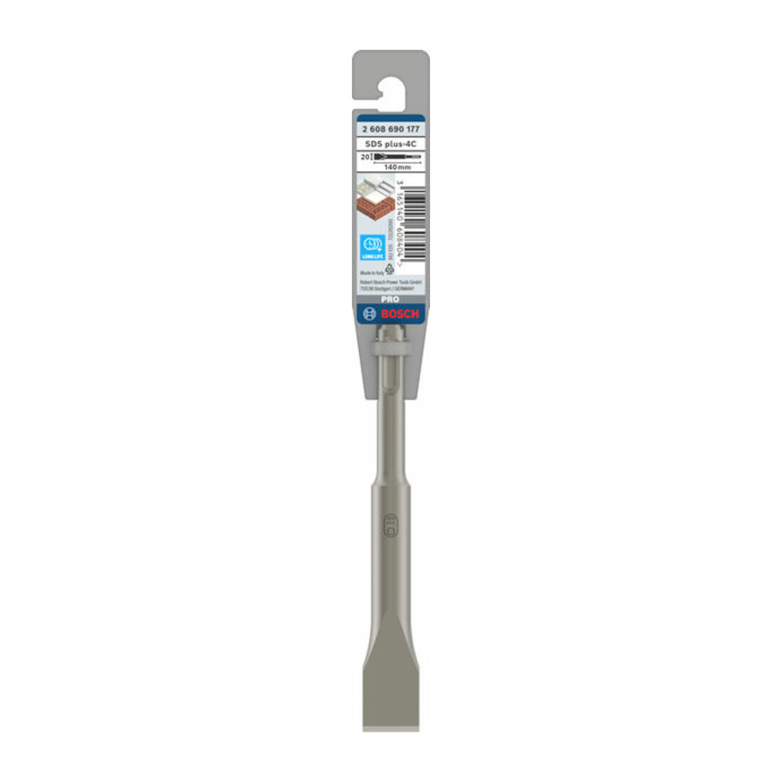 Bosch Scalpello piatto con attacco SDS plus 140x20mm