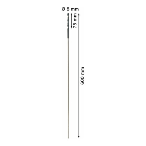 Bosch Schalungs- und Installationsbohrer 8 x 600 mm d 6 mm