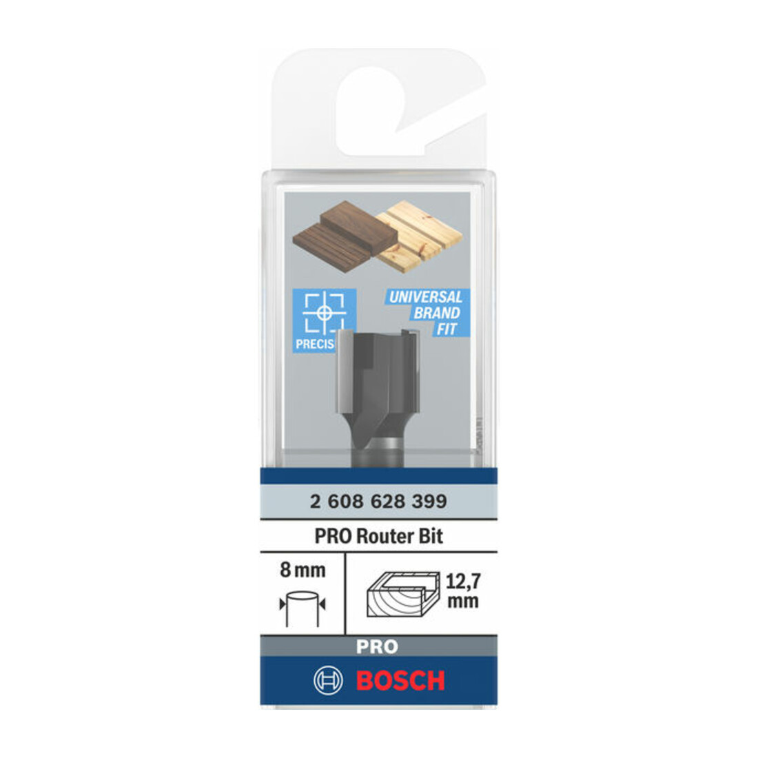 Bosch Schaniernutfräser Standard for Wood 8 mm D1 12,7 mm L 12,7 mm G 50,8 mm