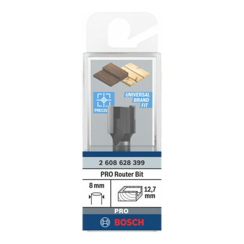 Bosch Schaniernutfräser Standard for Wood 8 mm D1 12,7 mm L 12,7 mm G 50,8 mm
