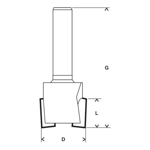 Bosch Scharniernutfräser 8 mm D1 19 mm L 12,5 mm G 51 mm