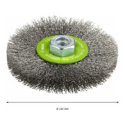 Bosch Scheibenbürste Clean for Inox gewellt rostfrei 115 mm 0,3 mm 8500 U/min,M14-4