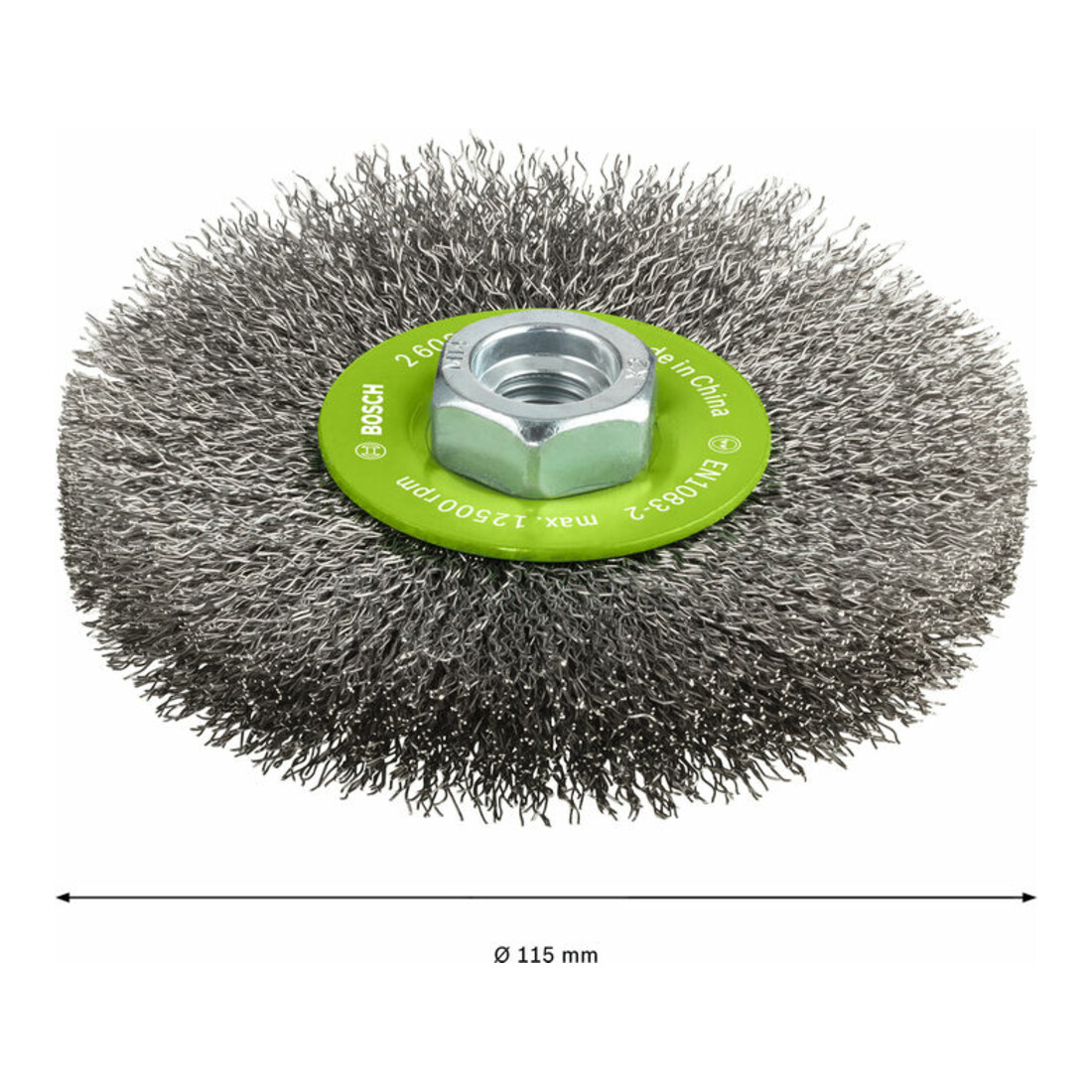 Bosch Scheibenbürste Clean for Inox gewellt rostfrei 115 mm 0,3 mm 8500 U/min,M14