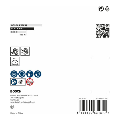 Bosch Scheibenbürste Clean for Inox gewellt rostfrei 115 mm 0,3 mm 8500 U/min,M14