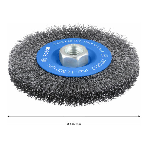 Bosch Scheibenbürste gewellt 115 mm 0,3 mm 11000 U/min M14