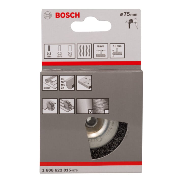 Bosch Scheibenbürste gewellt 75 mm 0,2 mm 10 mm 4500 U/min