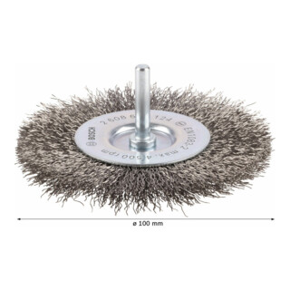 Bosch Edelstahl-Scheibenbürste mit gewelltem Draht