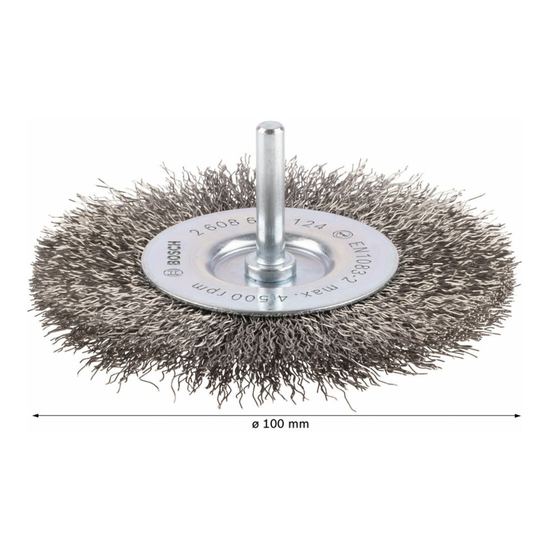 Bosch Scheibenbürste gewellt rostfrei 100 mm 0,3 mm 10 mm 4500 U/ min