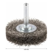 Bosch Scheibenbürste gewellt rostfrei 50 mm 0,2 mm 15 mm 4500 U/ min-4