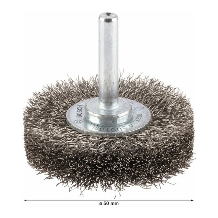 Bosch Scheibenbürste gewellt rostfrei 50 mm 0,2 mm 15 mm 4500 U/ min