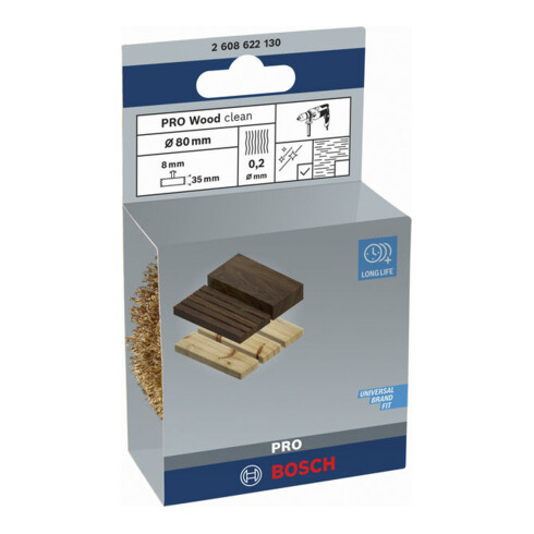 Bosch Scheibenbürste gewellt vermessingt 80 mm 0,2 mm 35 mm 4500 U/ min