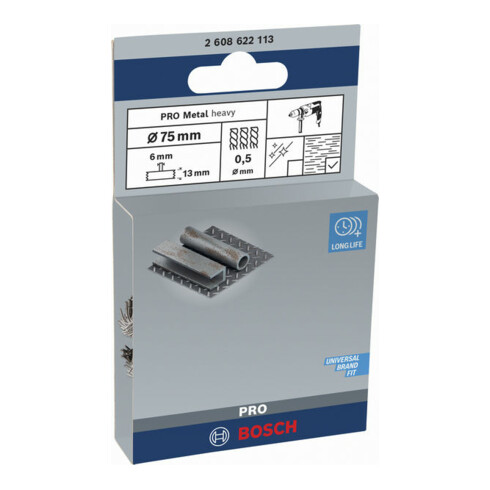 Bosch Scheibenbürste gezopft 75 mm 0,5 mm 13 mm 4500 U/ min