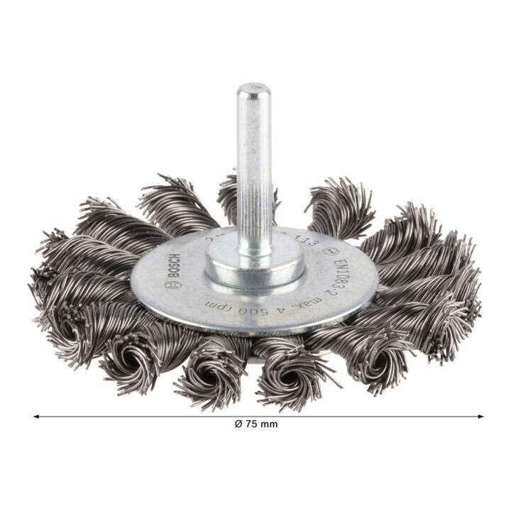 Bosch Scheibenbürste gezopft 75 mm 0,5 mm 13 mm 4500 U/ min