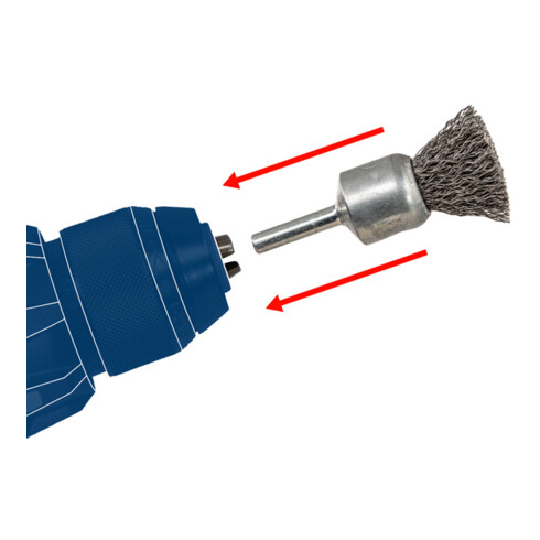 Bosch Scheibenbürste gezopft 75 mm 0,5 mm 13 mm 4500 U/ min