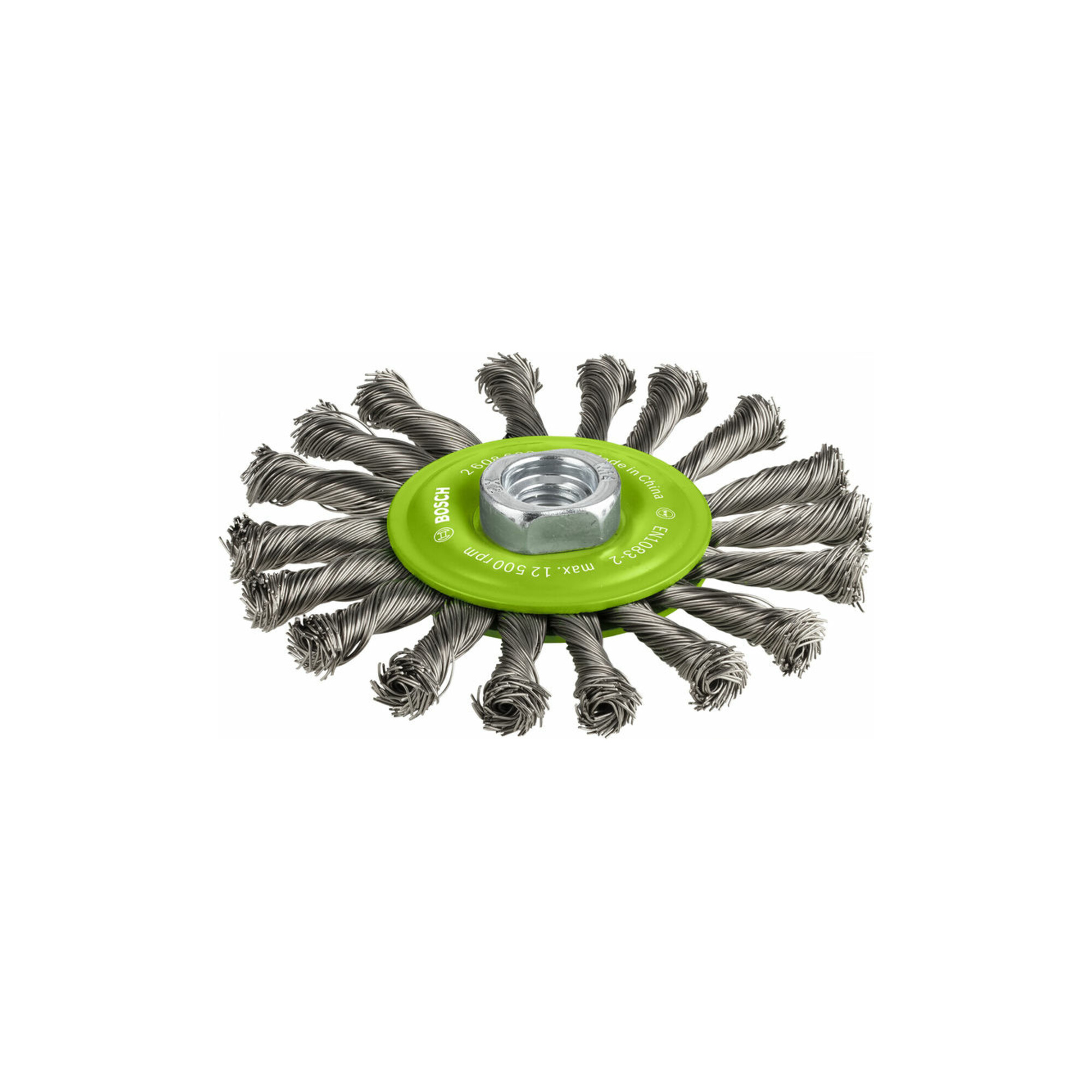 Bosch Scheibenbürste gezopft rostfrei 115 mm 0,5 mm 12500 U/ min M14