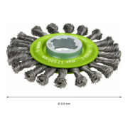 Bosch Scheibenbürste Heavy for Inox X-LOCK gezopft rostfrei 115 mm 0,5 mm-2