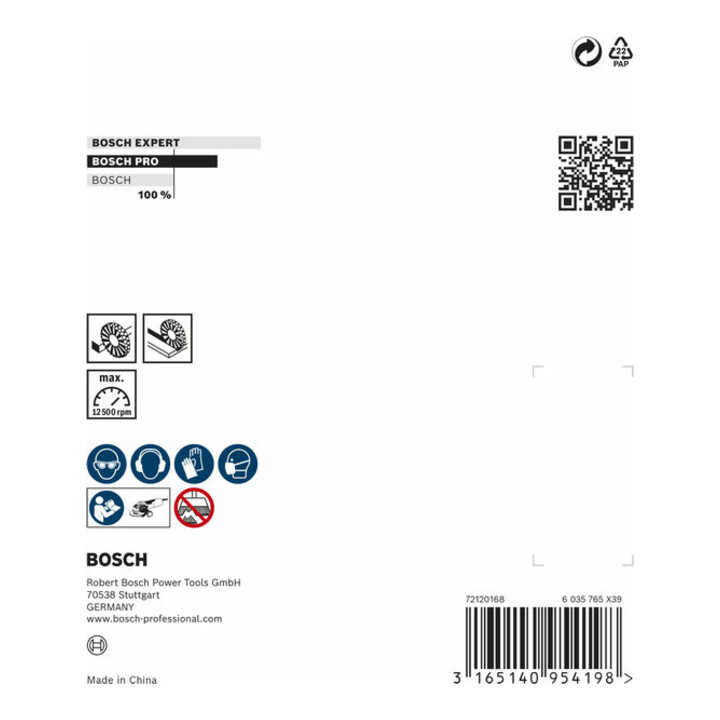 Bosch Scheibenbürste Heavy for Inox X-LOCK gezopft rostfrei 115 mm 0,5 mm