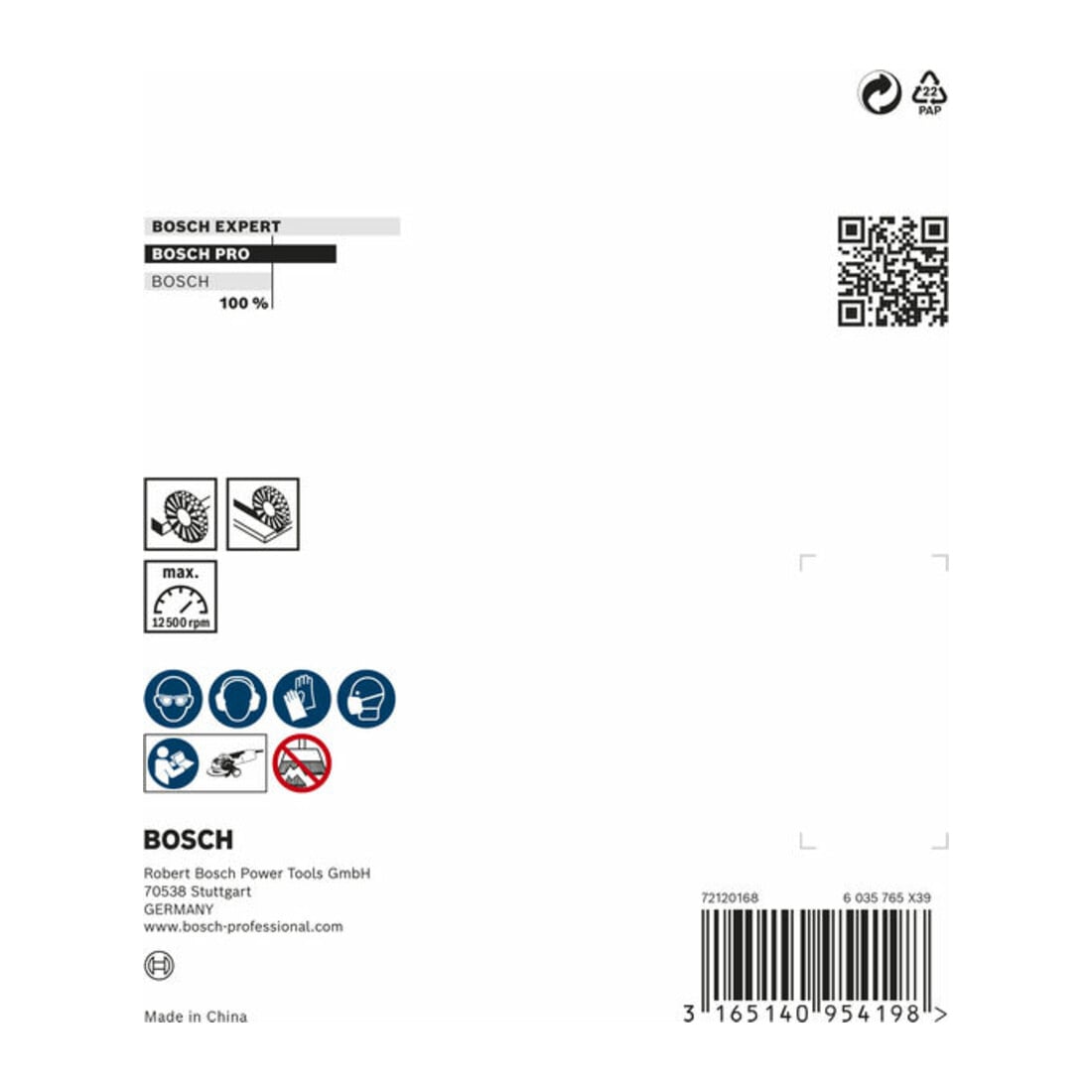 Bosch Scheibenbürste Heavy for Inox X-LOCK gezopft rostfrei 115 mm 0,5 mm