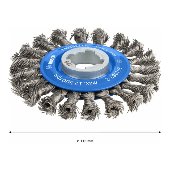 Bosch Scheibenbürste Heavy for Metal X-LOCK gezopft 115 mm 0,5 mm 12 mm