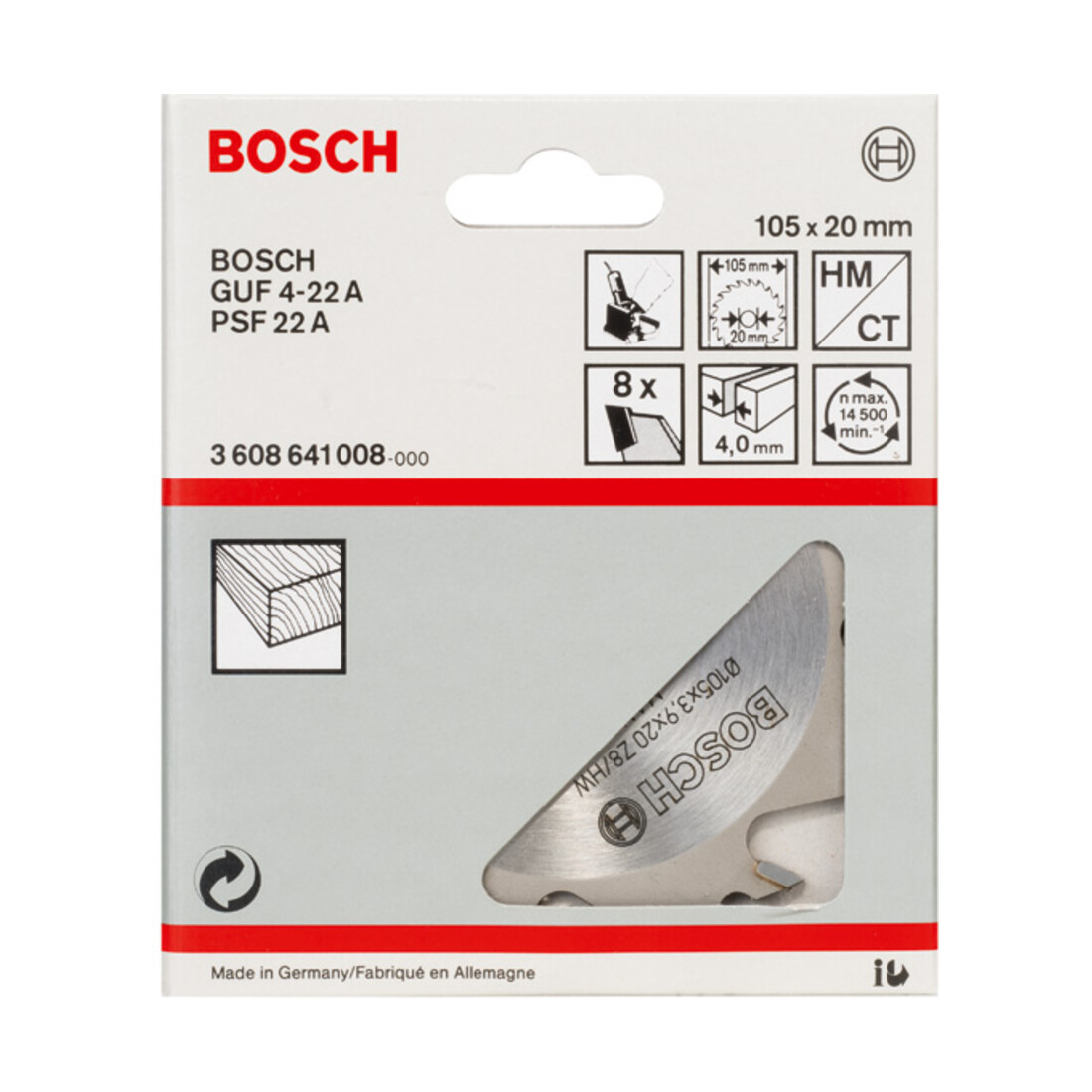 Bosch Scheibenfräser für Flachdübelfräse