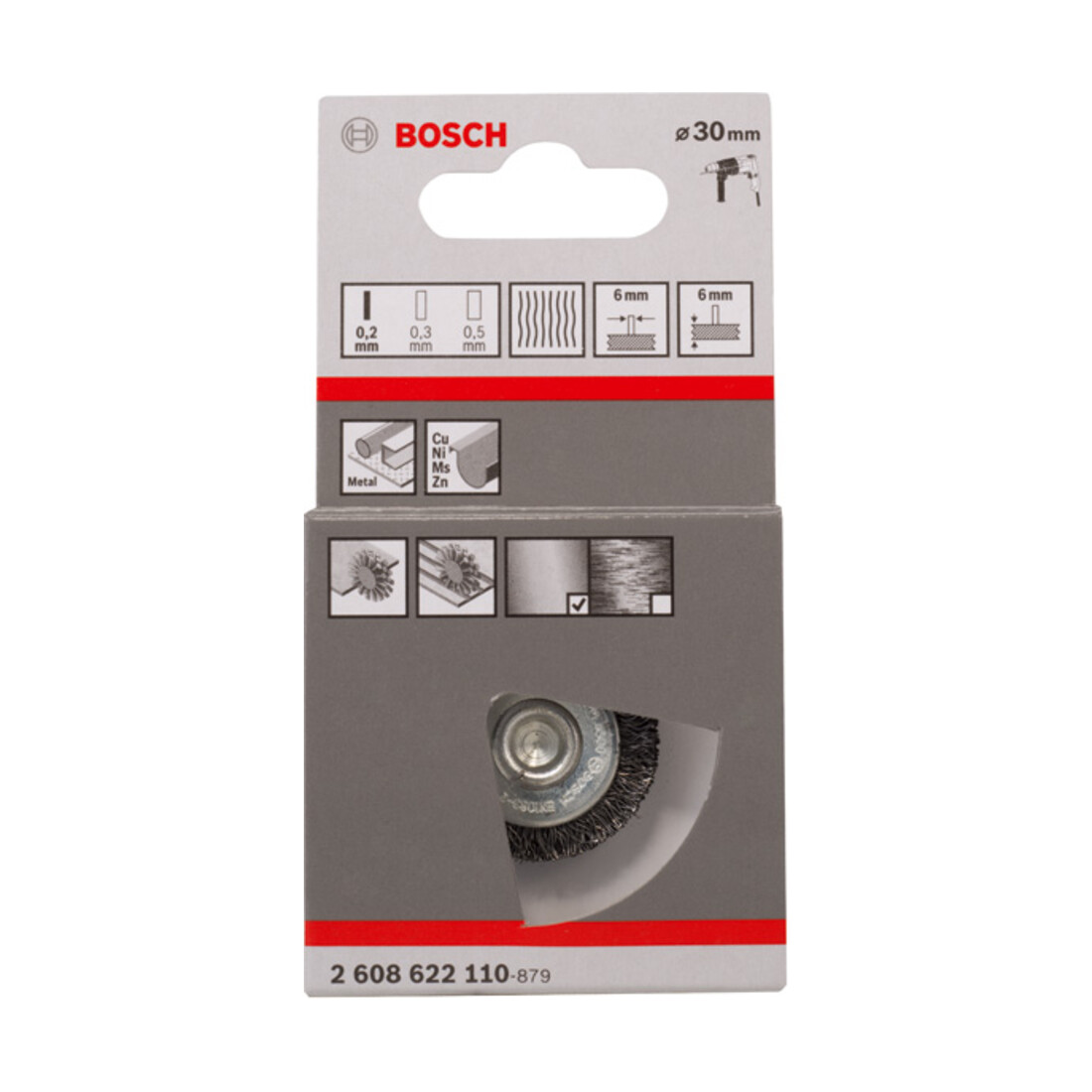 Bosch staalborstel met gegolfde draad