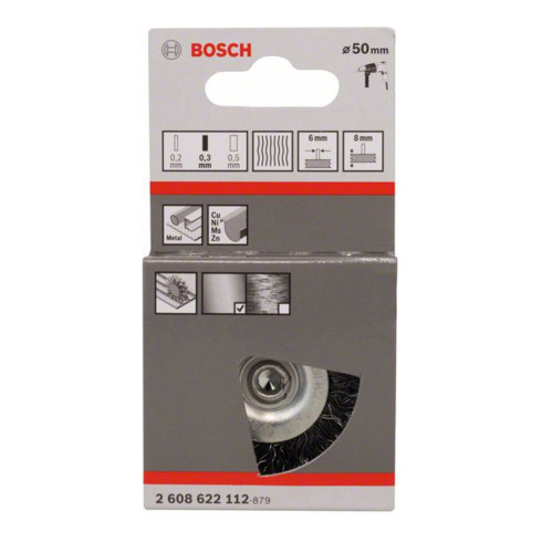 Bosch staalborstel met gegolfde draad