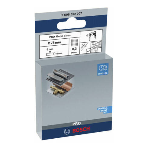 Bosch schijfborstel gegolfd 75 mm 0,3 mm 8 mm 4500 tpm
