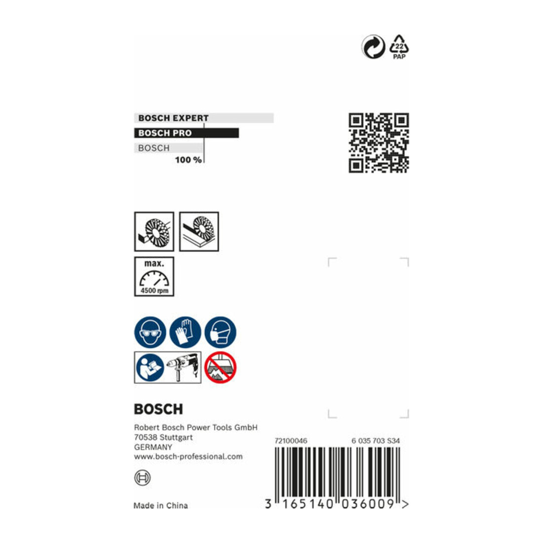 Bosch Borstel messing geplateerd