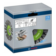 Bosch schijfborstel getordeerd roestvrij 115 mm 0,5 mm 12500 tpm M14-2