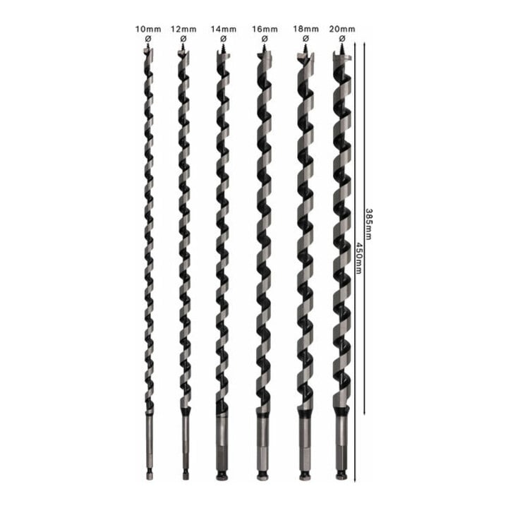 Bosch Schlangenbohrer-Set 6-teilig 10 - 20 mm 360 mm 450 mm