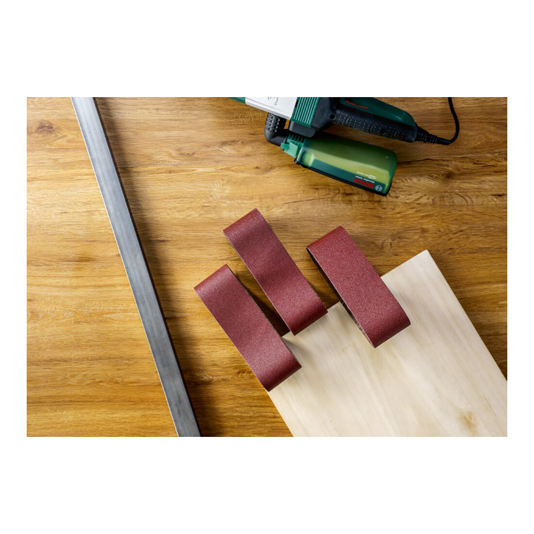 Bosch Schleifband-Set für B&D, 9-teilig, 75 x 533 mm, Körnung 60, 80, 100