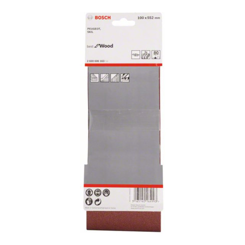 Bosch Schleifband-Set X440 Best for Wood and Paint 100 x 552 mm 80