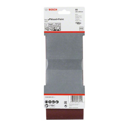 Bosch Schleifband-Set X440 Best for Wood and Paint 100 x 560 mm 80