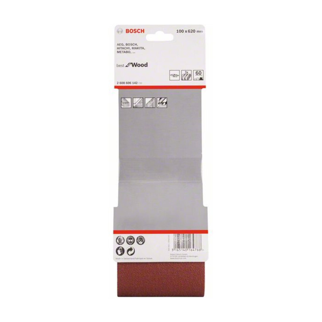 Bosch Schleifband-Set X440 Best for Wood and Paint 100 x 620 mm 60