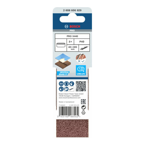 Bosch Schleifband-Set X440 Best for Wood and Paint 40 x 305 mm 40
