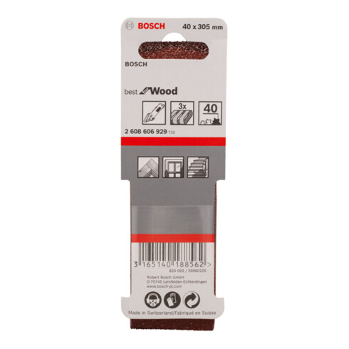 Bosch Schleifband-Set X440 Best for Wood and Paint 40 x 305 mm 40