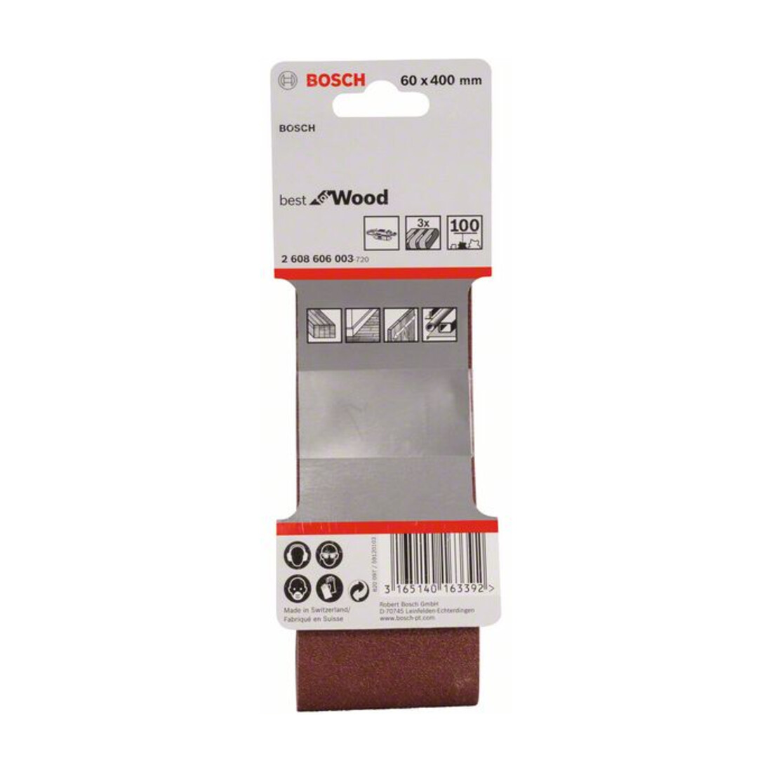 Bosch Schleifband-Set X440 Best for Wood and Paint 60 x 400 mm 100