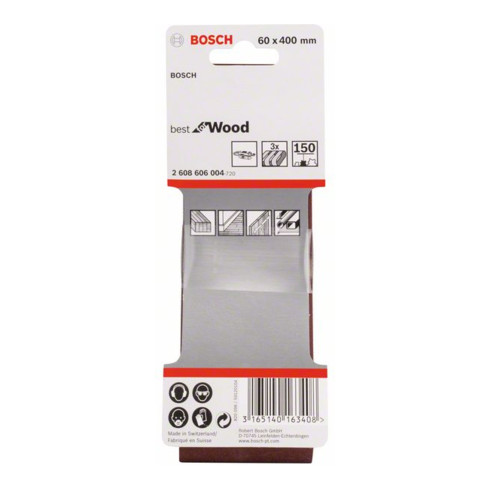 Bosch Schleifband-Set X440 Best for Wood and Paint 60 x 400 mm 150
