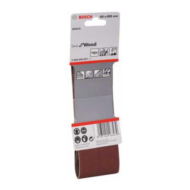 Bosch Schleifband-Set X440, Best for Wood and Paint, 60 x 400 mm, 60, 80,100