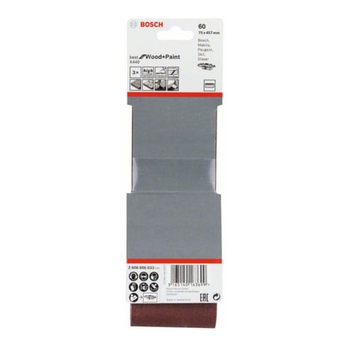 Bosch Schleifband-Set X440 Best for Wood and Paint 75 x 457 mm 60