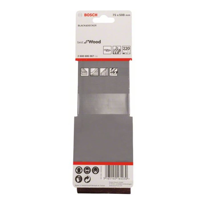 Bosch Schleifband-Set X440 Best for Wood and Paint 75 x 508 mm 220