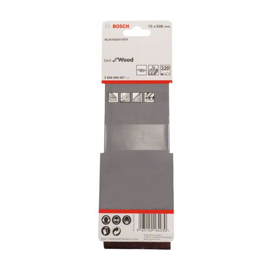 Bosch Schleifband-Set X440 Best for Wood and Paint 75 x 508 mm 220