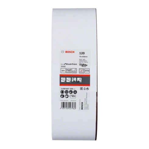 Bosch Schleifband-Set X440 Best for Wood and Paint 75 x 533 mm 120