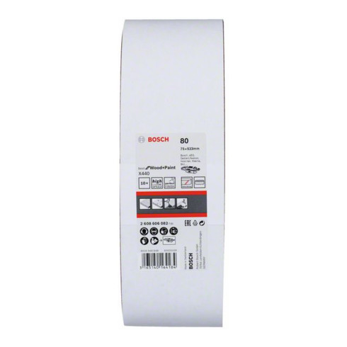 Bosch Schleifband-Set X440 Best for Wood and Paint 75 x 533 mm 80