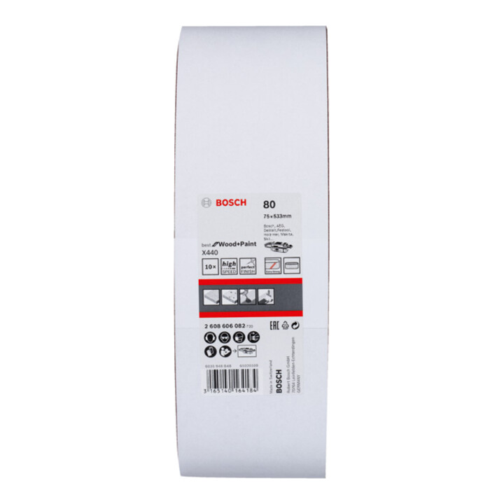 Bosch Schleifband-Set X440 Best for Wood and Paint 75 x 533 mm 80