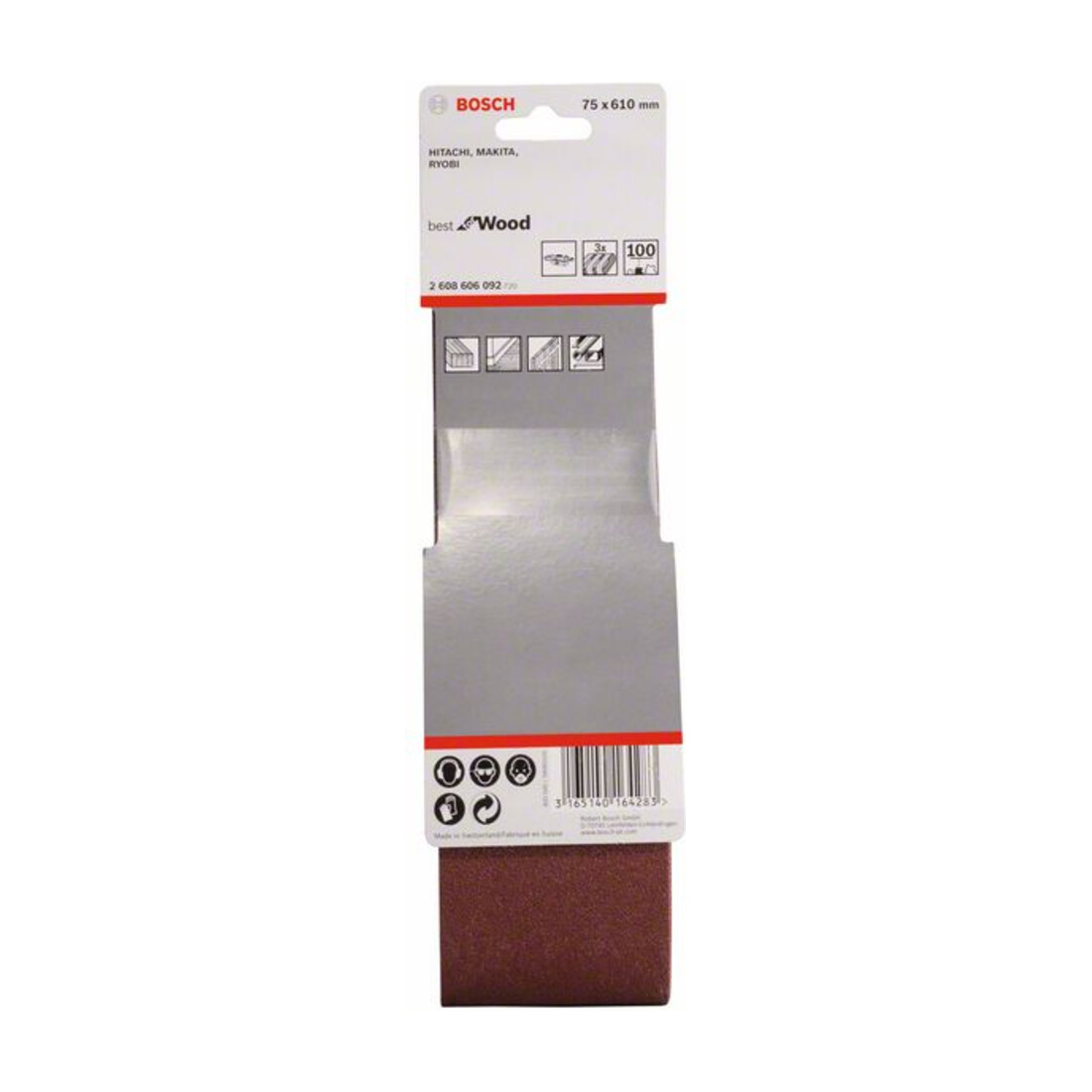 Bosch Schleifband-Set X440 Best for Wood and Paint 75 x 610 mm 100