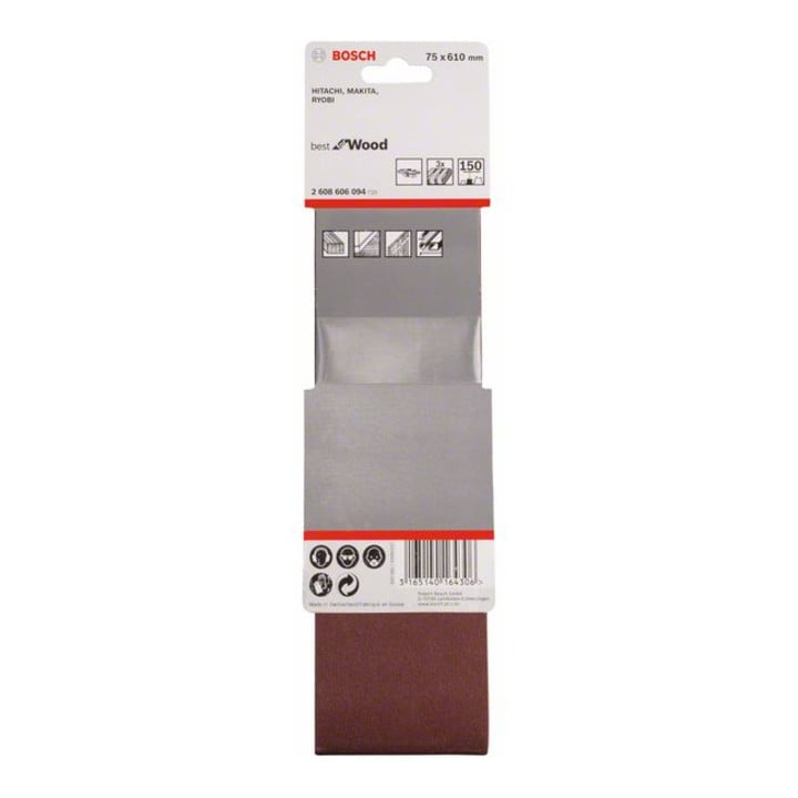 Bosch Schleifband-Set X440 Best for Wood and Paint 75 x 610 mm 150
