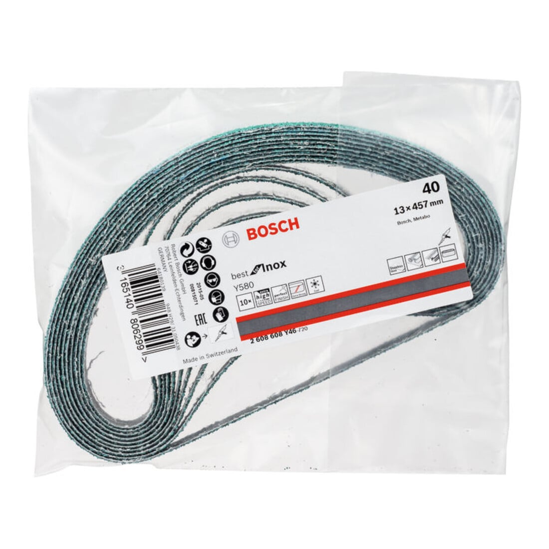 Bosch Schleifband Y580 Best for Inox 13 x 457 mm 40